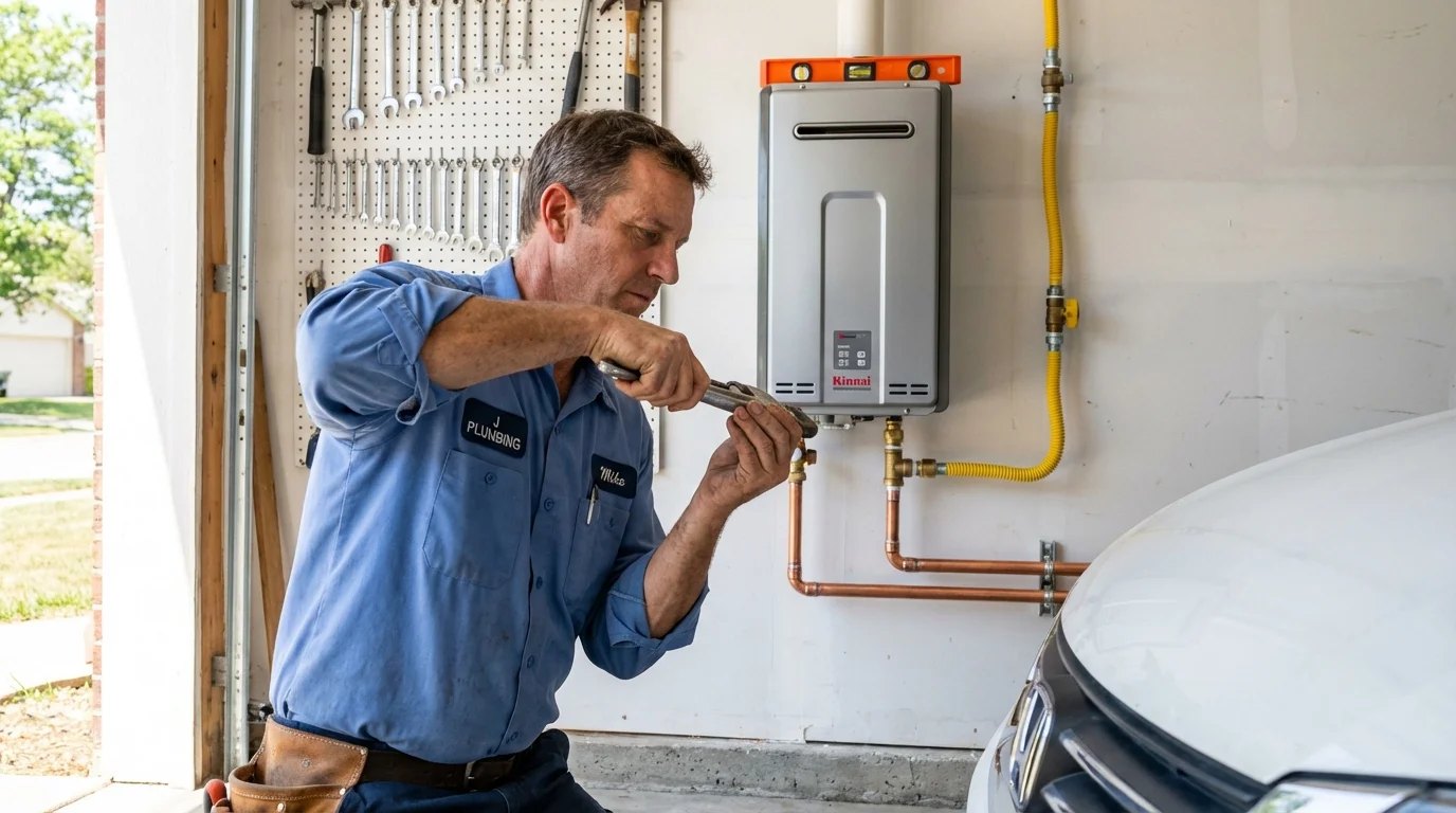 Tankless water heater installation by a Johns Plumbing LLC plumber in Monmouth Beach